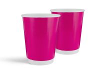 Paper white cup double-layer "Pink" 440 ml